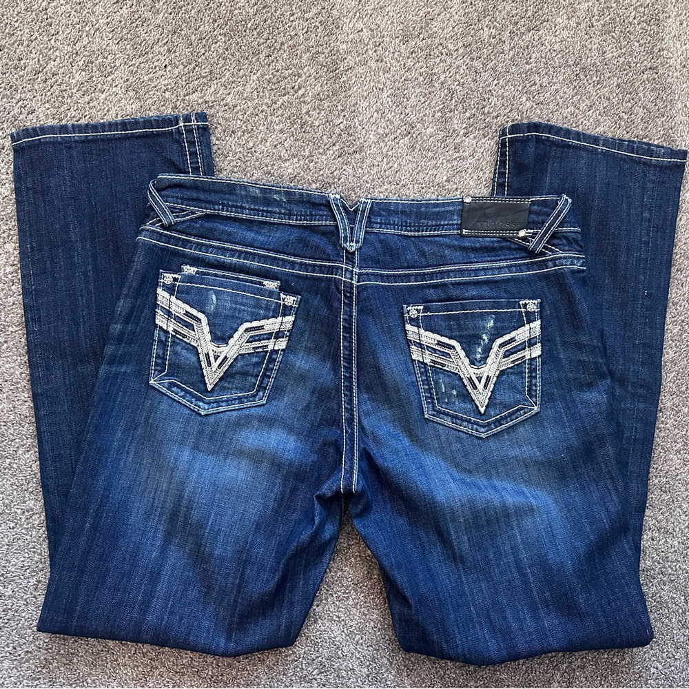 VIGOSS The Brooklyn Boot Cut Jeans Women's 15 / 33inseam Blue Denim Pants Y2K